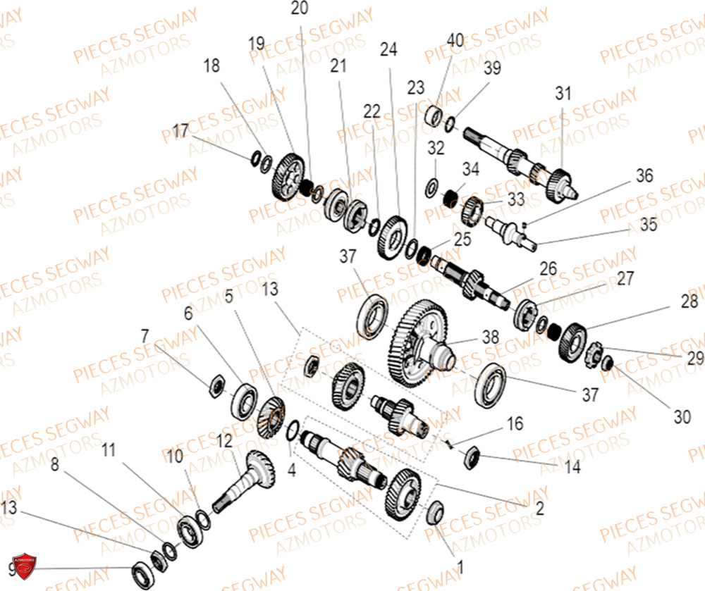 Transmission SEGWAY Pièces BUGGY VILLAIN SX10X 2024