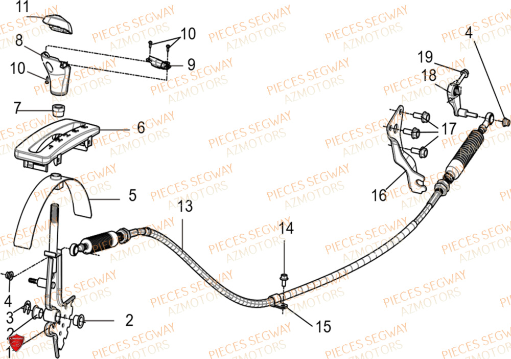 TRINGLERIE DE VITESSE SEGWAY SX10X 2024