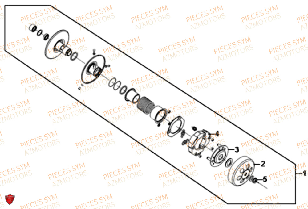 Embrayage SYM Pièces SYMPHONY CARGO 125I - AY12W9-EU - (2017-2020)