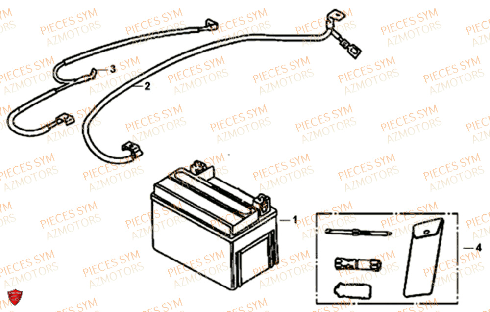 Trousse A Outils Batterie SYM Pièces SYMPHONY CARGO 125I - AY12W9-EU - (2017-2020)