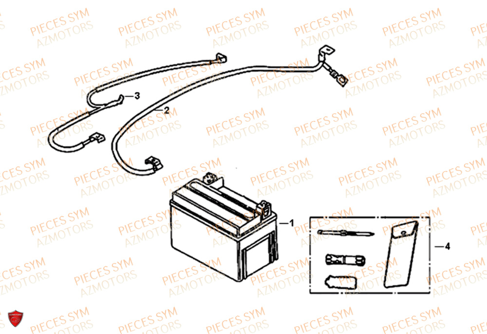 Batterie Trousse A Outils SYM Pièces SYMPHONY SR 125 - AZ12W4-EU (2017-2020)