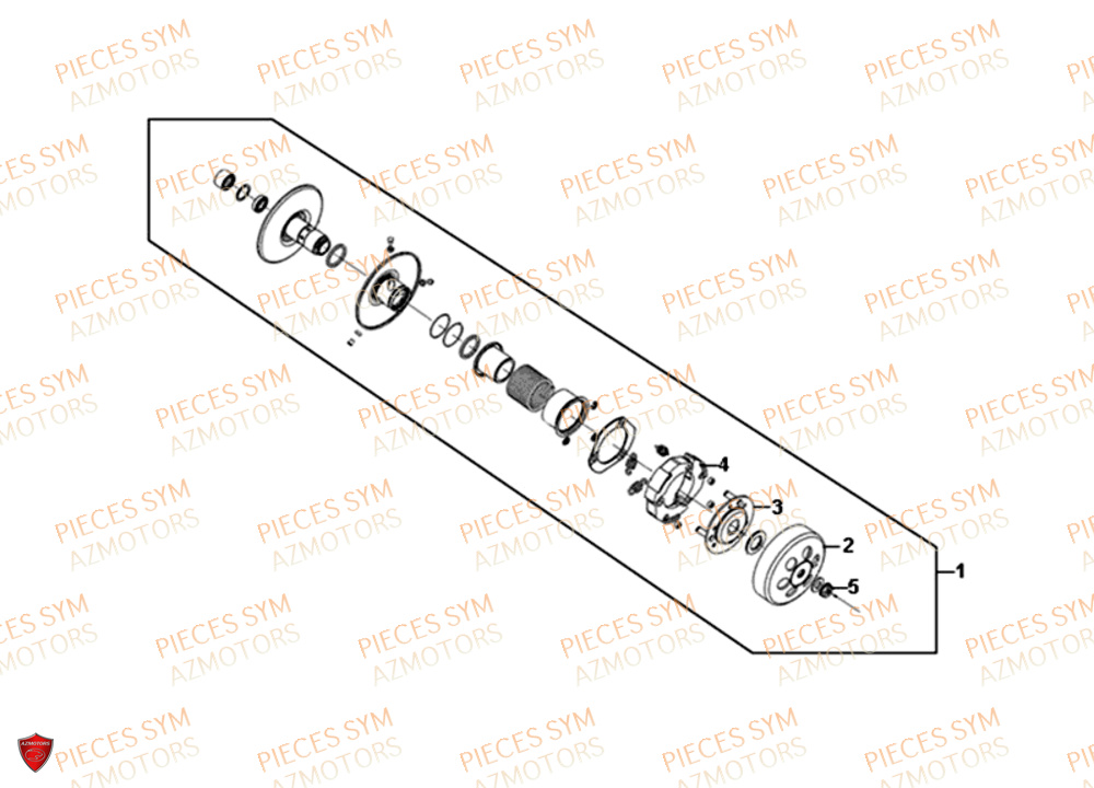 Embrayage SYM Pièces SYMPHONY SR 125 - AZ12W4-EU (2017-2020)