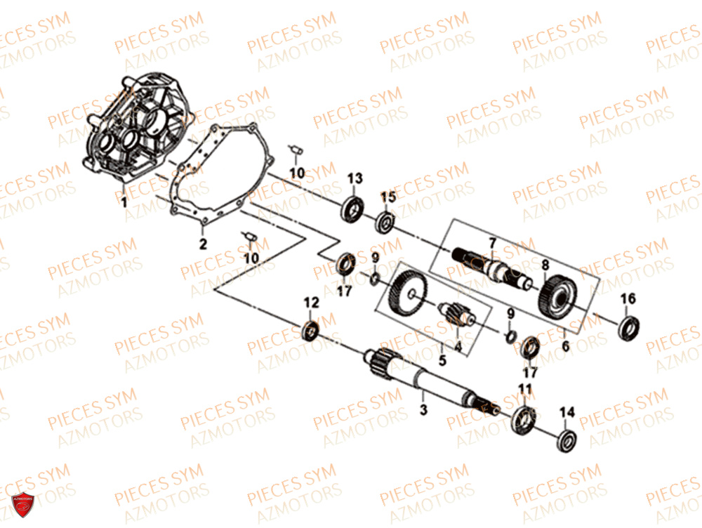 TRANSMISSION pour SYMPHONY SR 50 2018