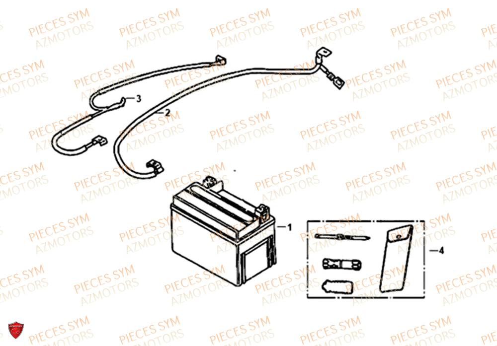 Batterie Trousse A Outils SYM Pièces SYMPHONY ST 125I/ABS EURO 4 - XB12WW-EU (2018-2020)