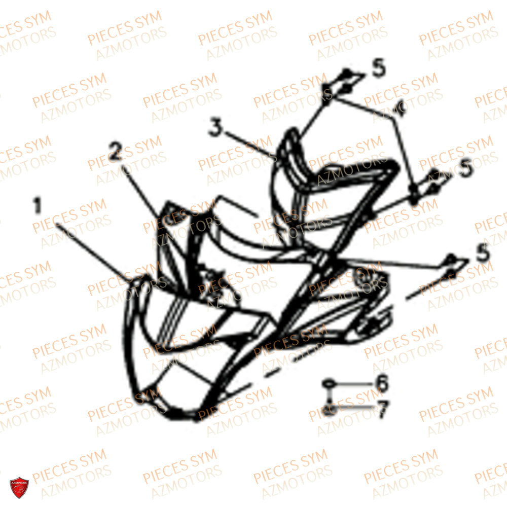 Carenages De Guidon SYM Pièces SYMPHONY ST 125I/ABS EURO 4 - XB12WW-EU (2018-2020)