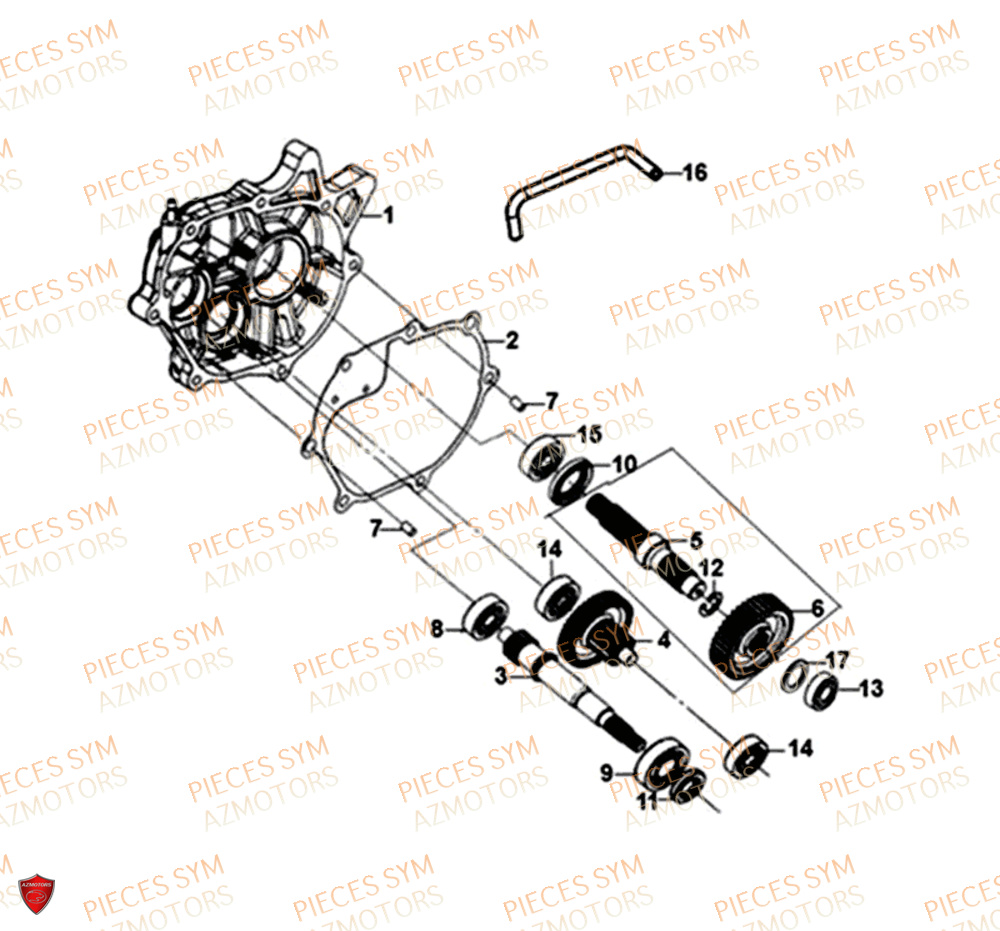 Carter Transmission SYM Pièces SYMPHONY ST 125I/ABS EURO 4 - XB12WW-EU (2018-2020)