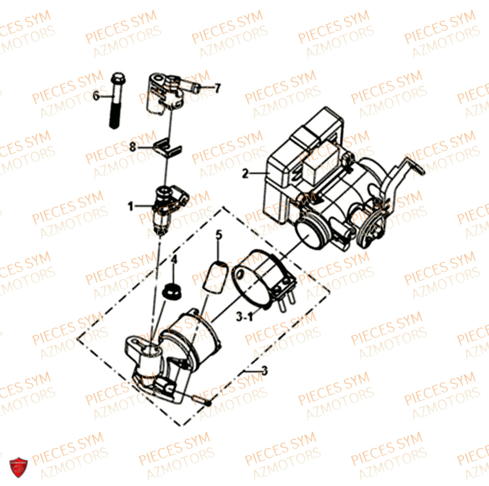 Injection Ecu SYM Pièces SYMPHONY ST 125I/ABS EURO 4 - XB12WW-EU (2018-2020)