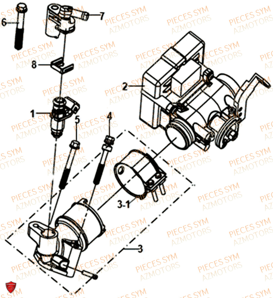 Injection Ecu SYM Pièces SYMPHONY ST 125I EURO 4 - XB12W2-EU (2017-2020)