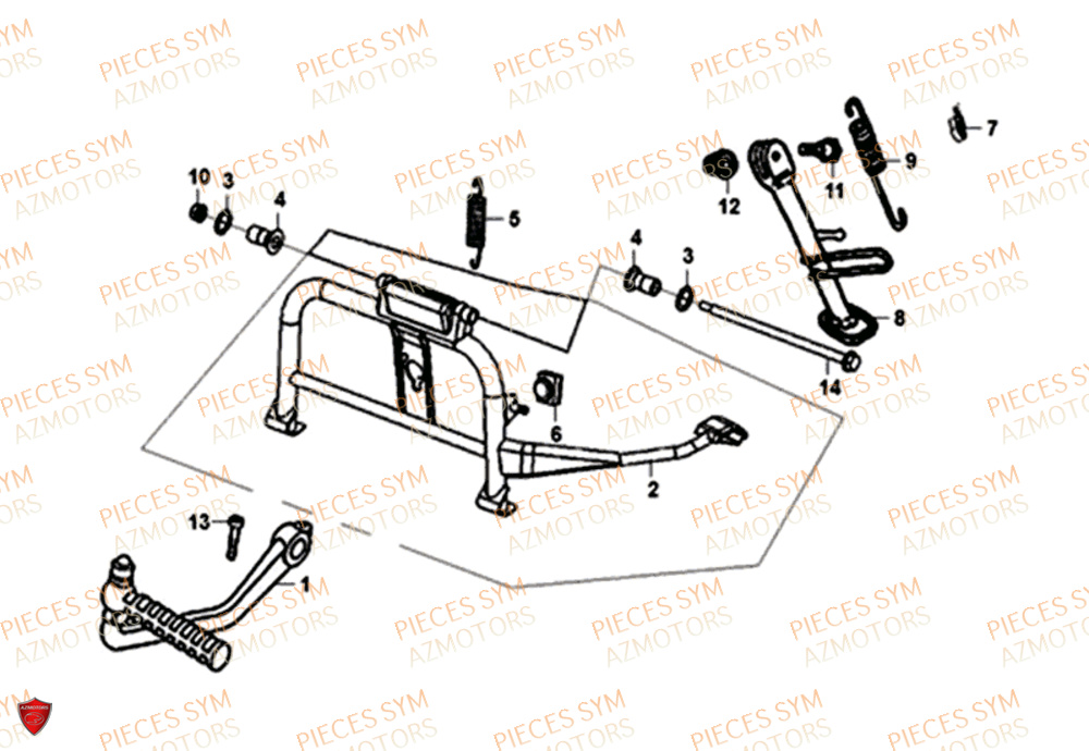 BEQUILLE SYM SYMPHONY ST 50 2019