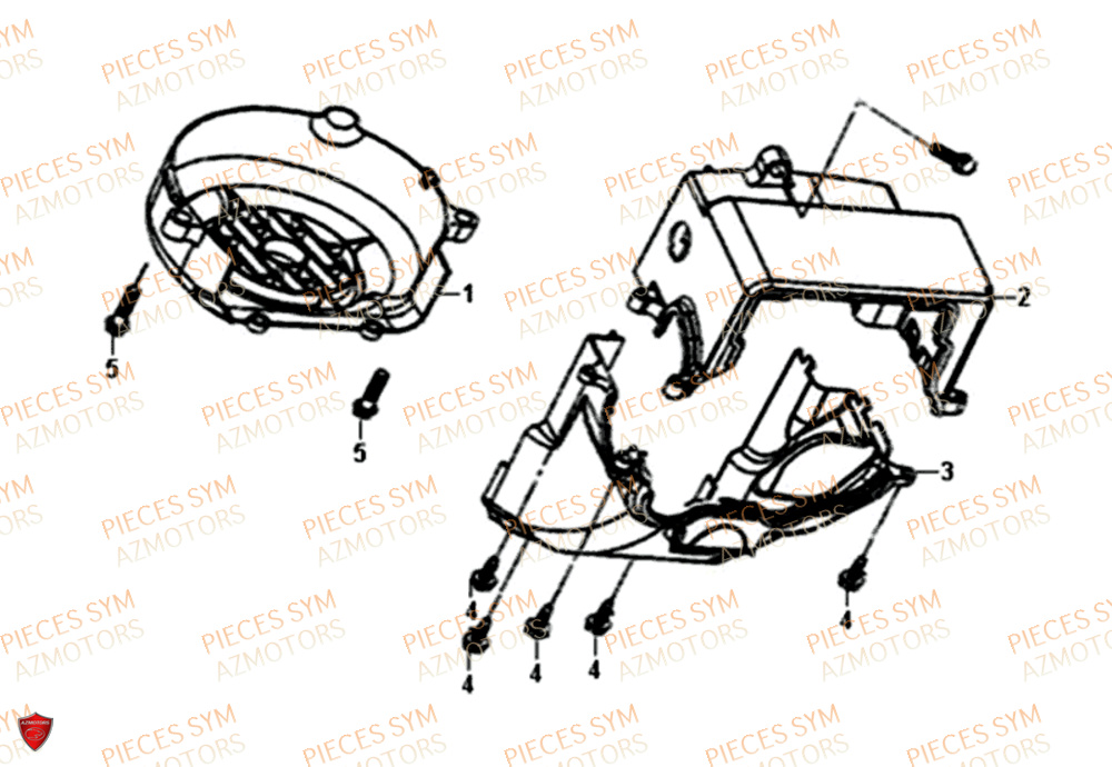 Cache Ventilateur SYM Pièces SYMPHONY ST 50 E4 - XB05W4-EU (2019-2020)