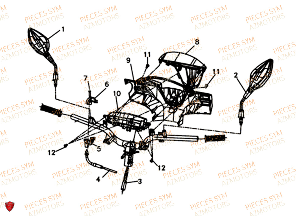 Compteur SYM Pièces SYMPHONY ST 50 E4 - XB05W4-EU (2019-2020)