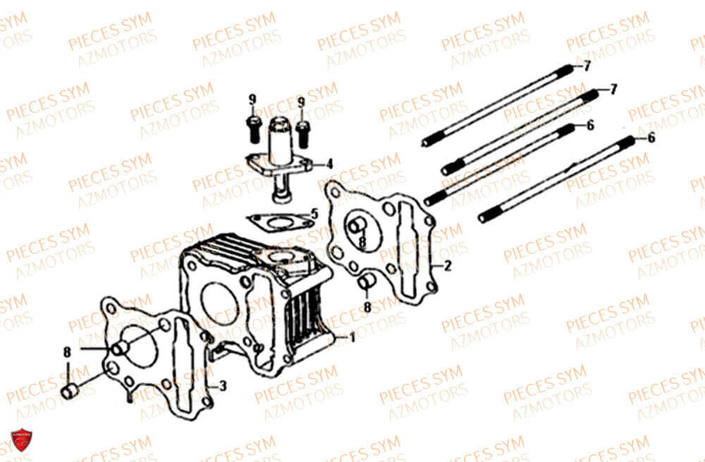 Cylindre SYM Pièces SYMPHONY ST 50 E4 - XB05W4-EU (2019-2020)