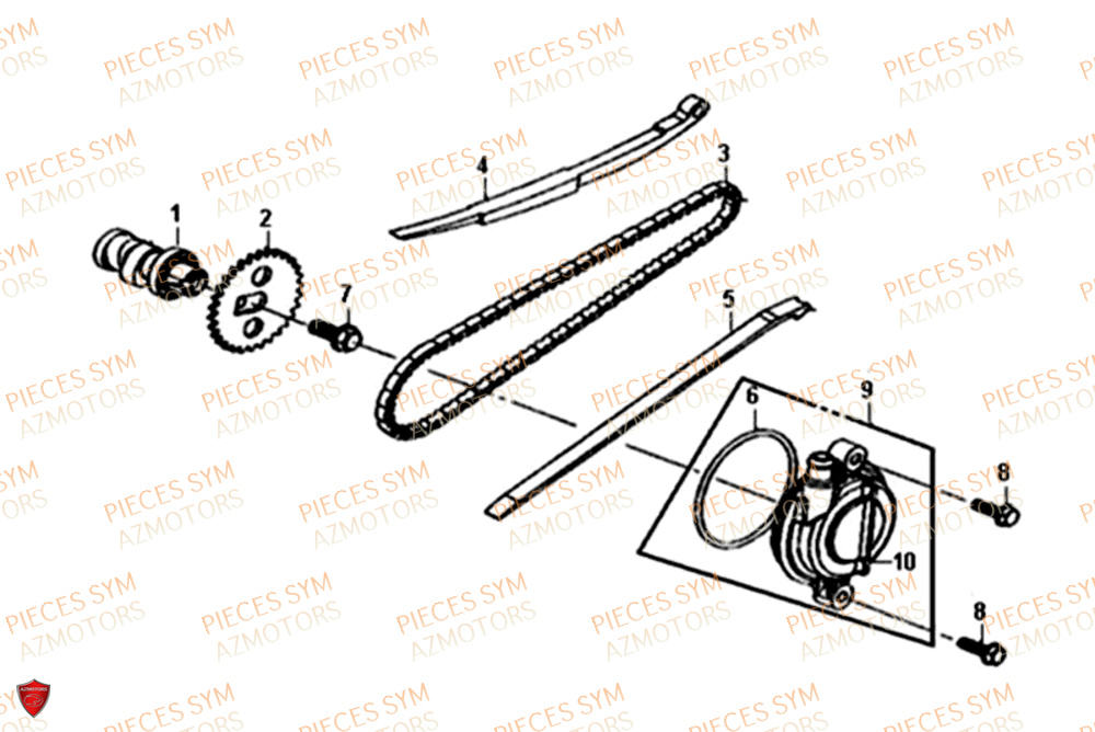 Distribution SYM Pièces SYMPHONY ST 50 E4 - XB05W4-EU (2019-2020)