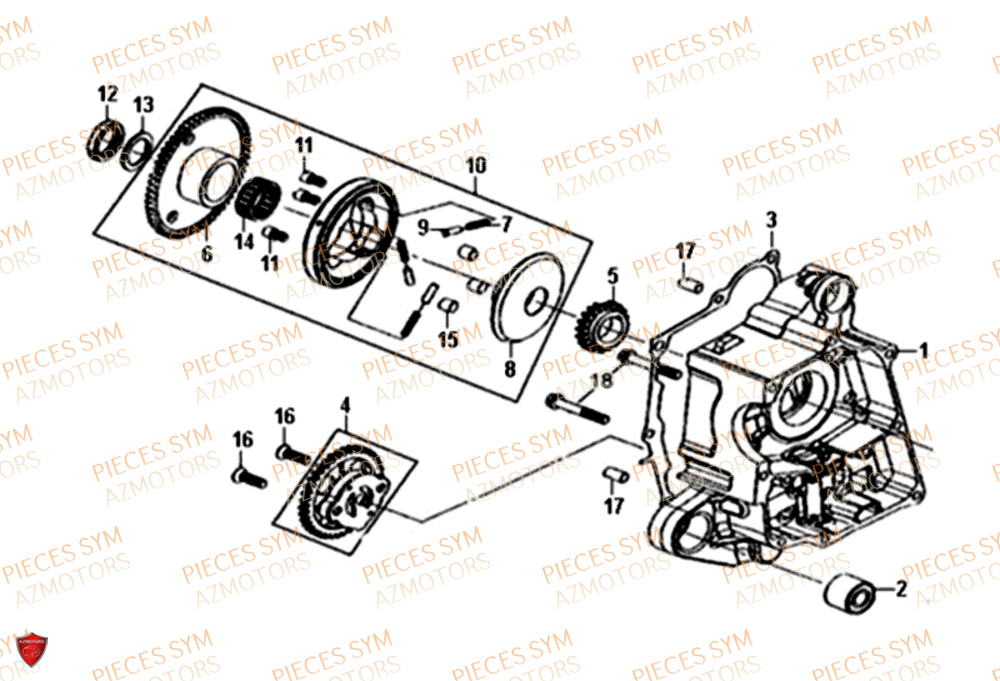 Pompe A Huile SYM Pièces SYMPHONY ST 50 E4 - XB05W4-EU (2019-2020)