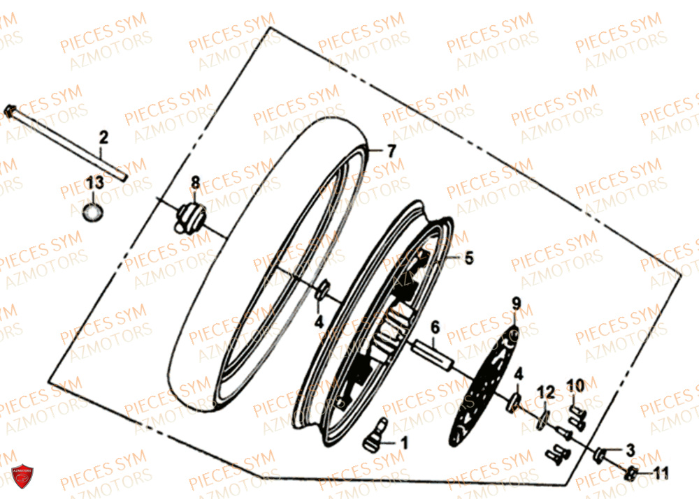 ROUE AVANT SYM SYMPHONY ST 50 2019