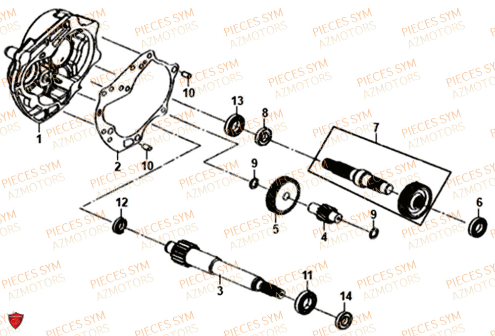 Transmission SYM Pièces SYMPHONY ST 50 E4 - XB05W4-EU (2019-2020)