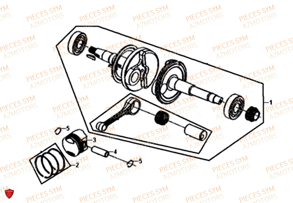 Vilebrequin SYM Pièces SYMPHONY ST 50 E4 - XB05W4-EU (2019-2020)