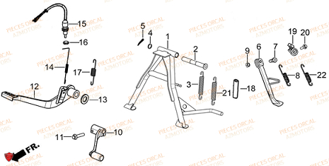 BEQUILLE COMMANDE ORCAL TABOR 125 Euro5