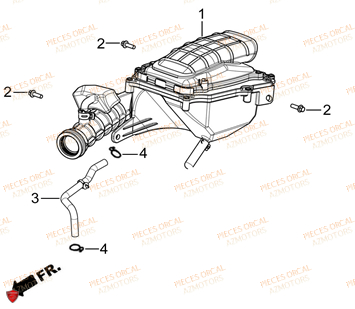 Boite A Air ORCAL Pièces Orcal TABOR 125cc EURO5