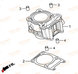 Cylindre ORCAL Pièces Orcal TABOR 125cc EURO5