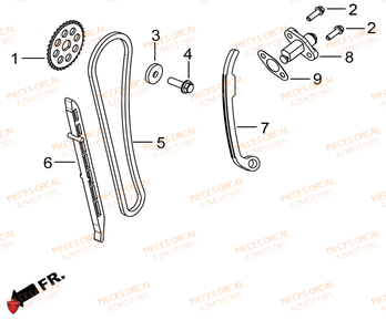 Distribution ORCAL Pièces Orcal TABOR 125cc EURO5