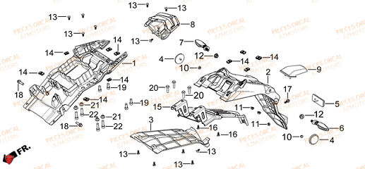 GARDE BOUE ARRIERE ORCAL TABOR 125 Euro5