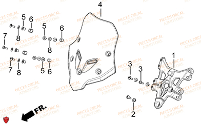 Pare Brise ORCAL Pièces Orcal TABOR 125cc EURO5