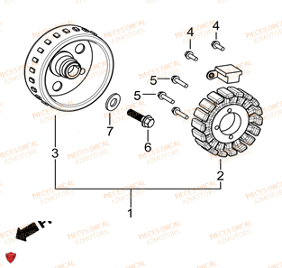 STATOR ORCAL TABOR 125 Euro5