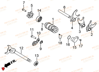 Tambour De Selection ORCAL Pièces Orcal TABOR 125cc EURO5