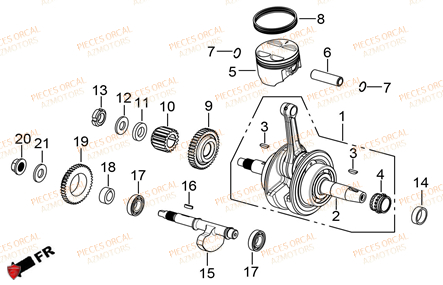 VILEBREQUIN PISTON ORCAL TABOR 125 Euro5