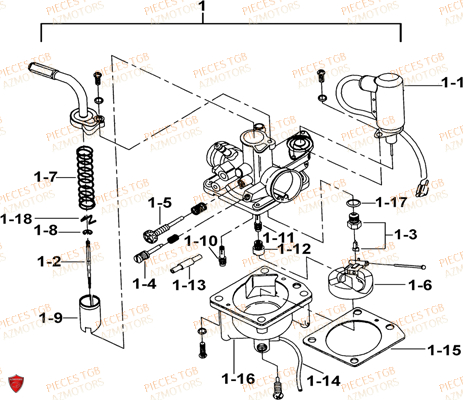 CARBURATEUR VM 13 TGB TGB 101S 50