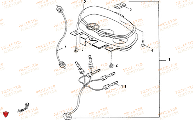 Compteur TGB Pieces TGB 101S 50 (No Serie RFCBH1BHA...Type: BH1)