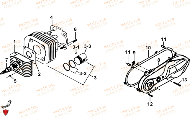 CYLINDRE TGB TGB 101S 50