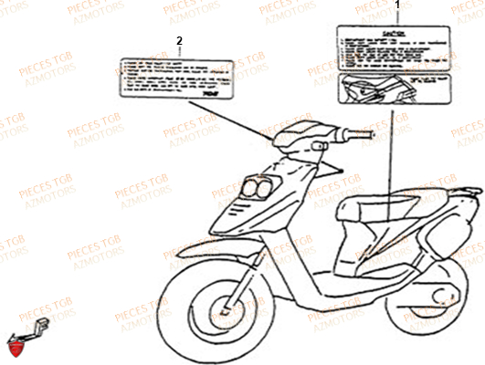 ETIQUETTES DE SECURITE TGB TGB 101S 50