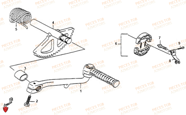 Kick TGB Pieces TGB 101S 50 (No Serie RFCBH1BHA...Type: BH1)