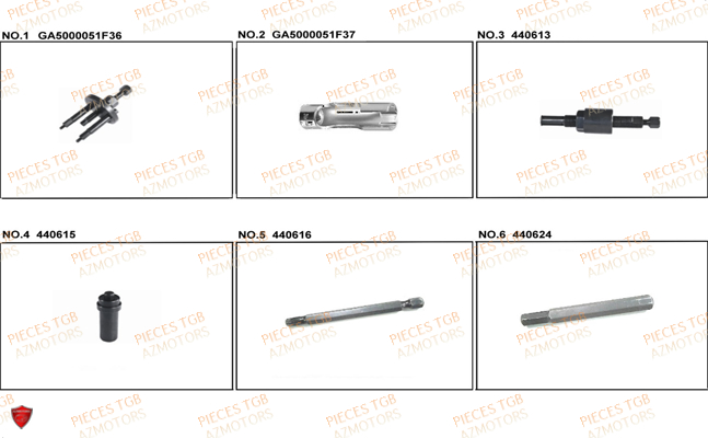 Outils 4 TGB Pieces TGB 101S 50 (No Serie RFCBH1BHA...Type: BH1)