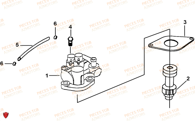 Pompe A Huile TGB Pieces TGB 101S 50 (No Serie RFCBH1BHA...Type: BH1)