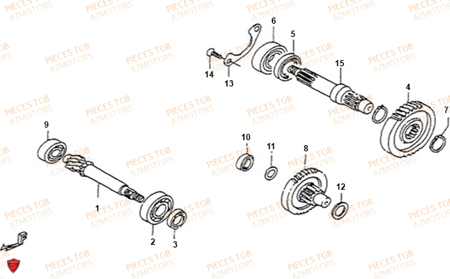 Reducteur De Vitesse TGB Pieces TGB 101S 50 (No Serie RFCBH1BHA...Type: BH1)