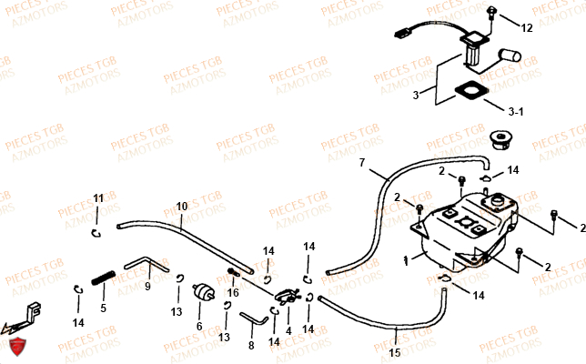 Reservoir TGB Pieces TGB 101S 50 (No Serie RFCBH1BHA...Type: BH1)