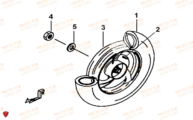 ROUE ARRIERE TGB TGB 101S 50