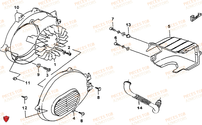 Ventilateur TGB Pieces TGB 101S 50 (No Serie RFCBH1BHA...Type: BH1)