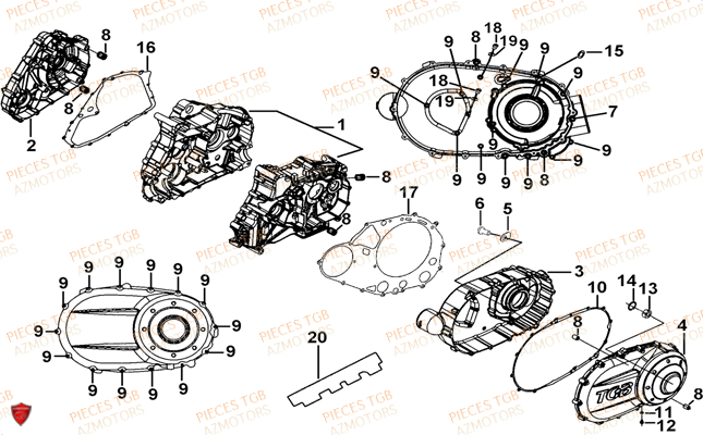 CARTER MOTEUR TGB TGB TARGET 460R