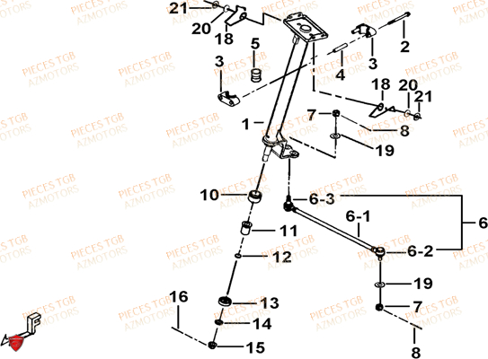 Colonne De Direction TGB Pieces TGB TARGET 460R - 460R-F (No Serie RFCFBFVFA...Type: VSF)