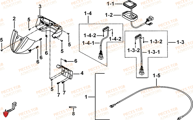 Compteur TGB Pieces TGB TARGET 460R - 460R-F (No Serie RFCFBFVFA...Type: VSF)