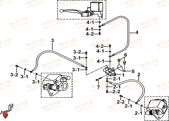 Frein Avant TGB Pieces TGB TARGET 460R - 460R-F (No Serie RFCFBFVFA...Type: VSF)