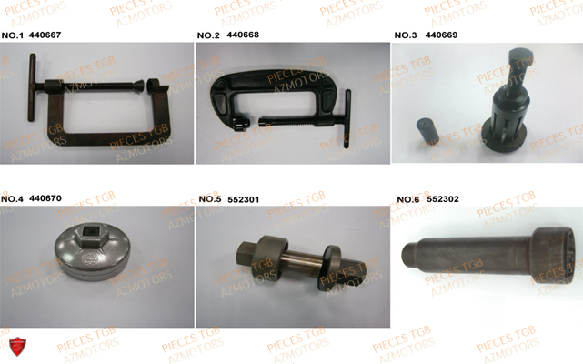 Outils 4 TGB Pieces TGB TARGET 460R - 460R-F (No Serie RFCFBFVFA...Type: VSF)