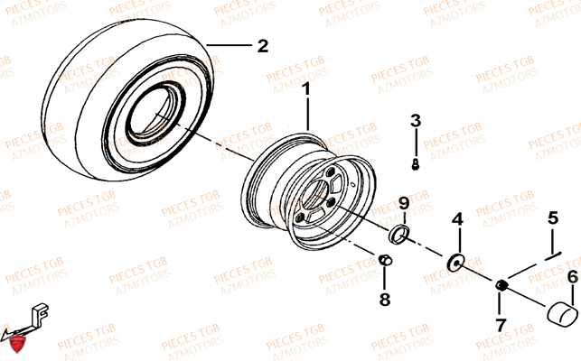 Roues Avant TGB Pieces TGB TARGET 460R - 460R-F (No Serie RFCFBFVFA...Type: VSF)