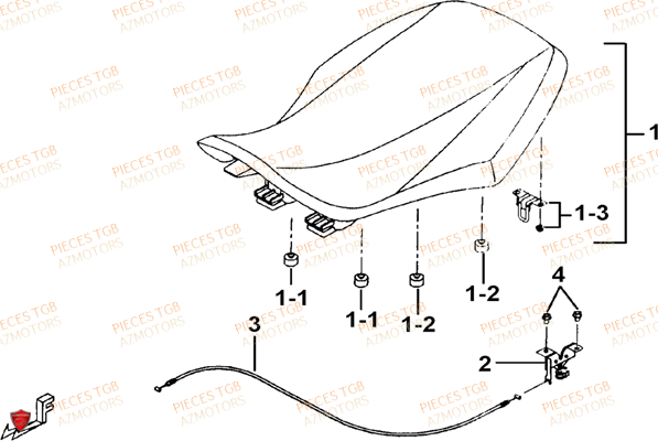 Selle TGB Pieces TGB TARGET 460R - 460R-F (No Serie RFCFBFVFA...Type: VSF)