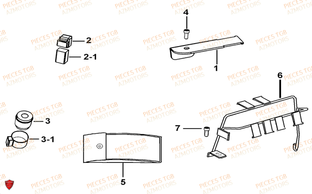 Supports TGB Pieces TGB TARGET 460R - 460R-F (No Serie RFCFBFVFA...Type: VSF)