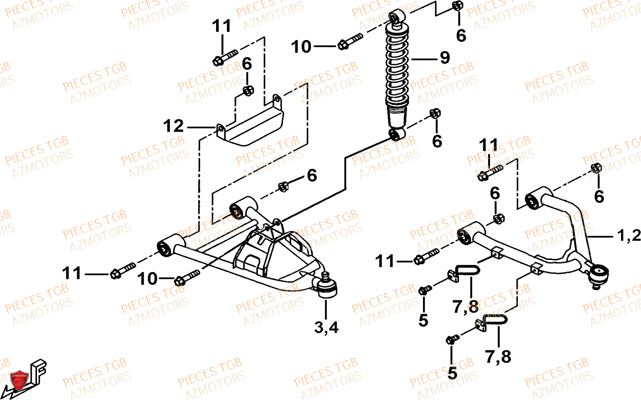 SUSPENSION AVANT TGB TGB TARGET 460R